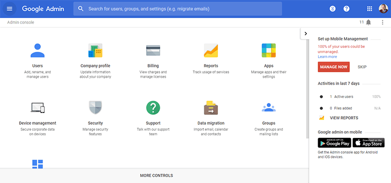 Google Suite Dashboard