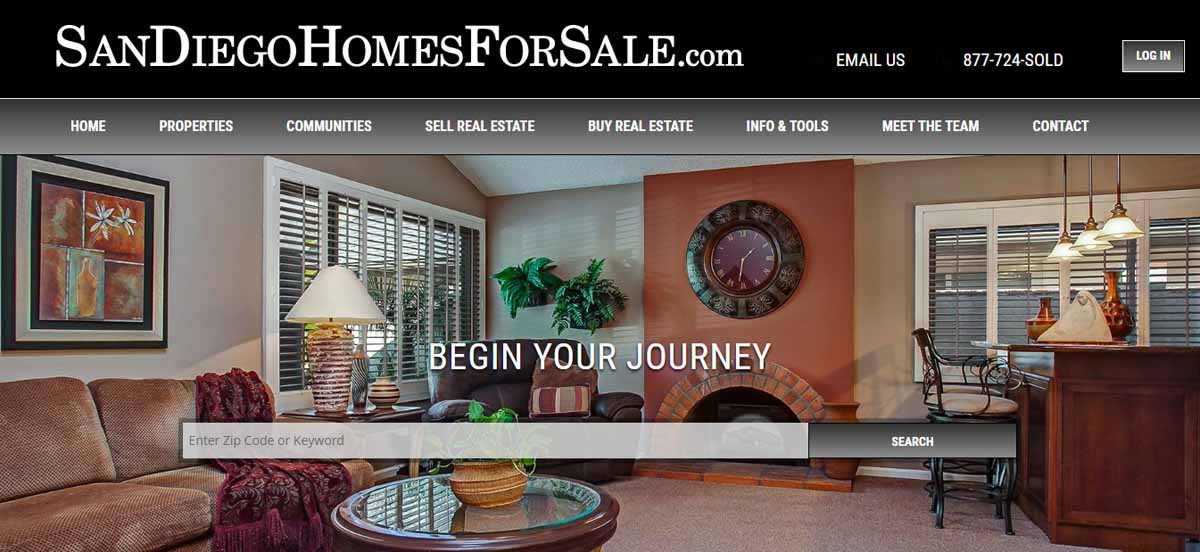 San Diego Homes For Sale Homepage
