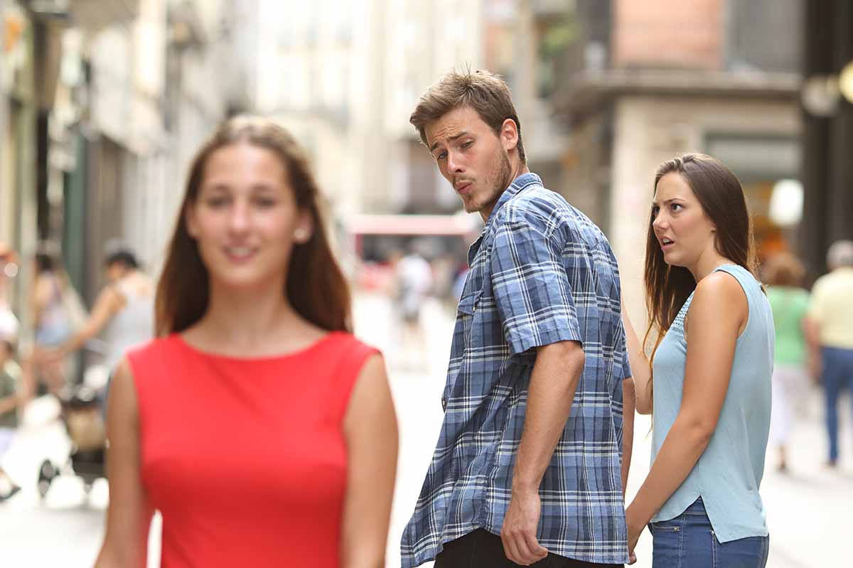 Distracted Boyfriend from iStock