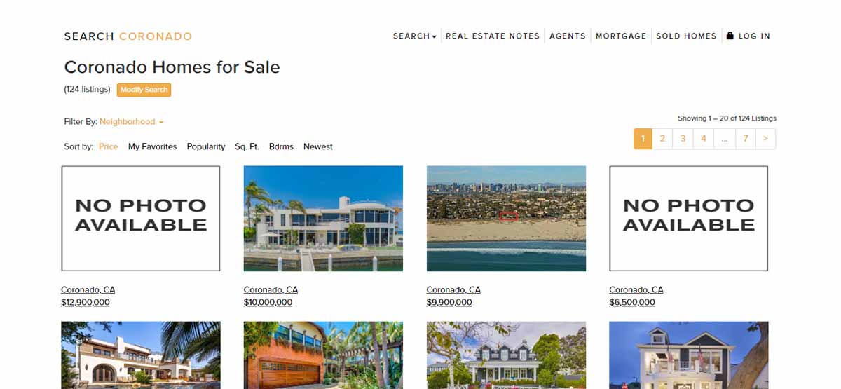Zurple Example Website Coronado Homes