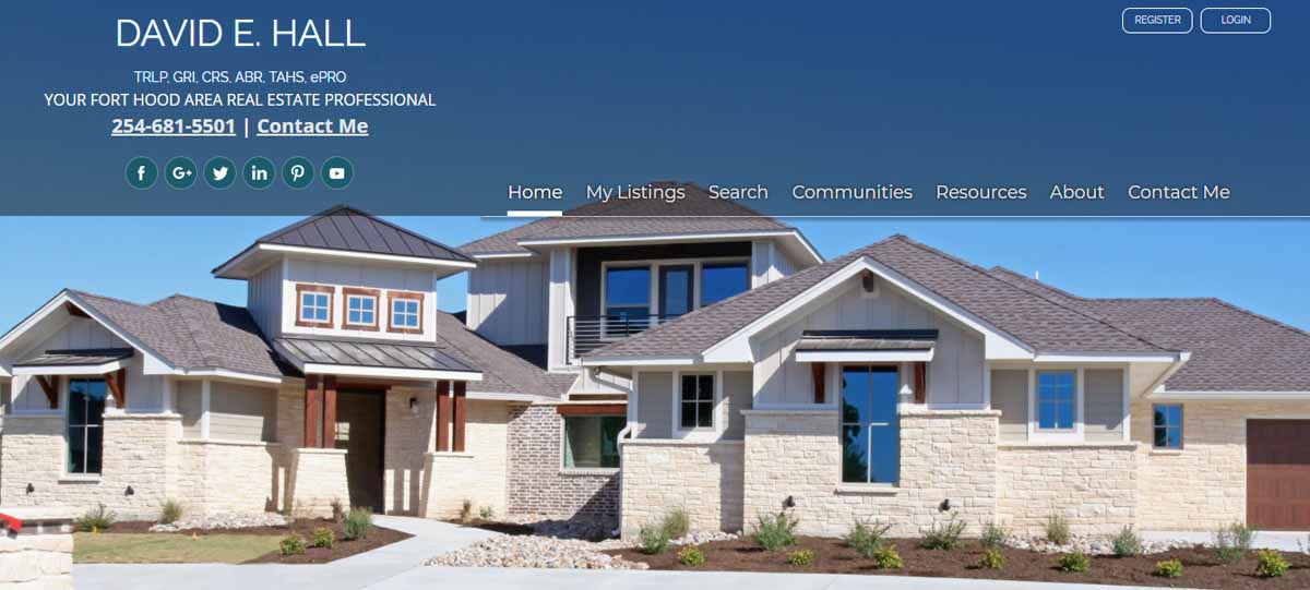 David Hall iHOUSEweb real estate website sample