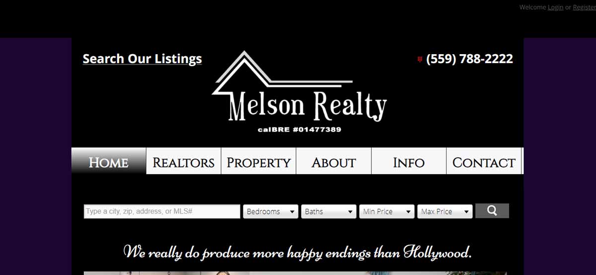 Melson Realty iHOUSEweb example