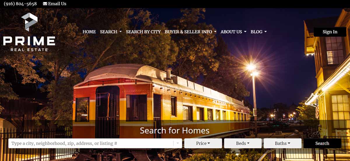 Prime Real Estate iHOUSEweb example