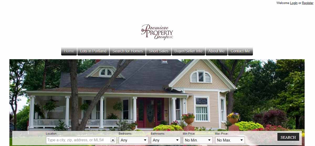 Premiere Real Estate iHOUSEweb example