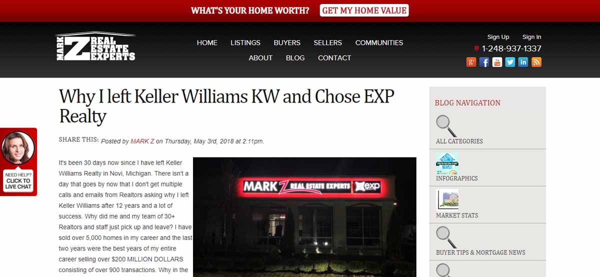 Mark Z Why I left Keller Williams and chose exp realty