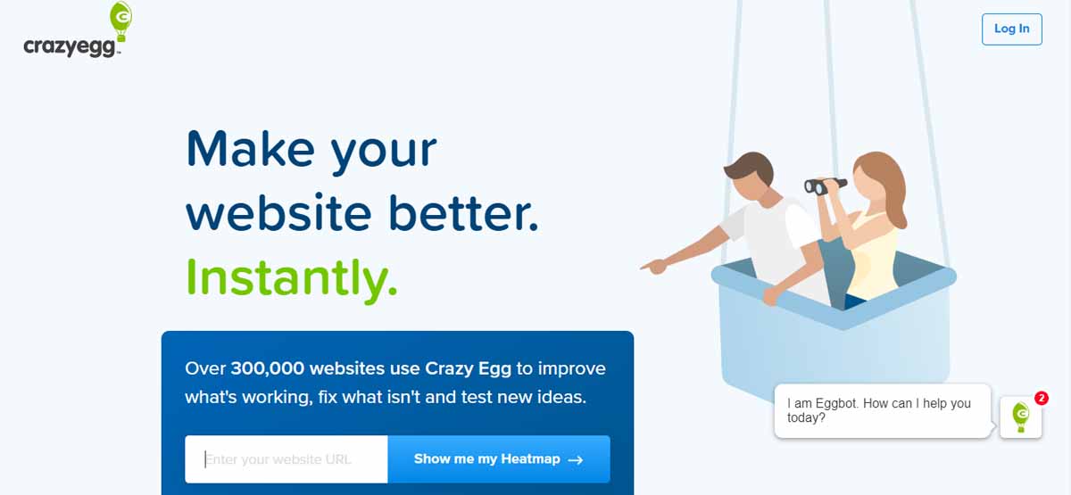 Crazyegg Homepage