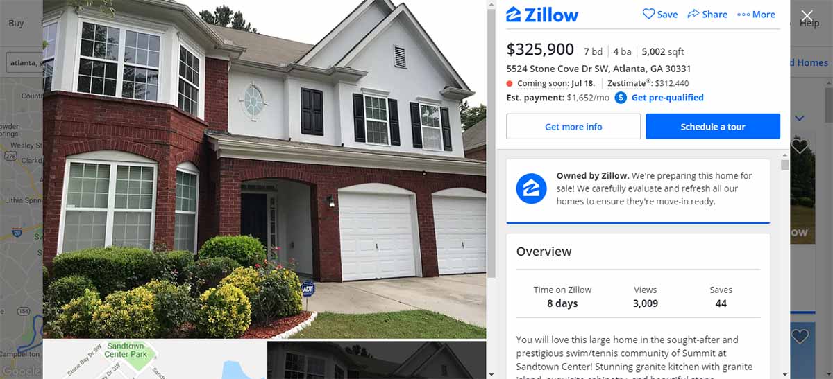 Zillow coming soon listing