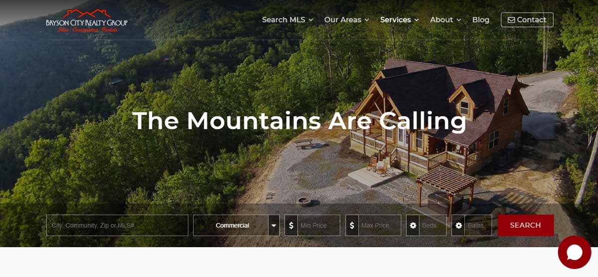 bryson city real estate group agentfire website example