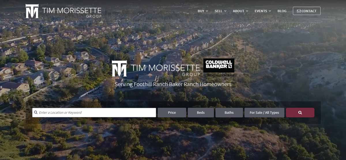 tim morissette group agentfire website example