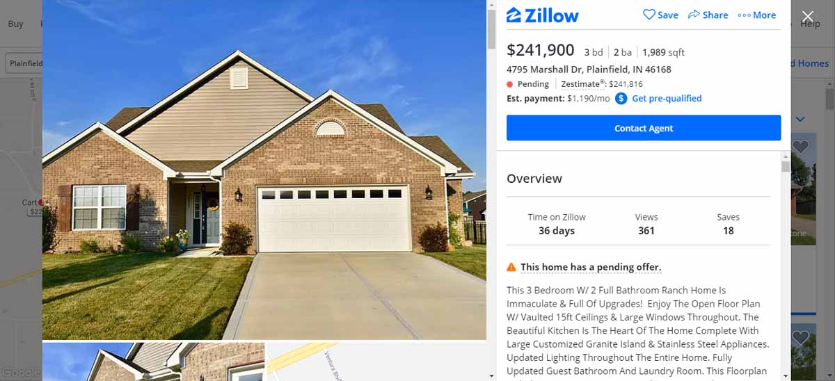 indy home pro team listing description example