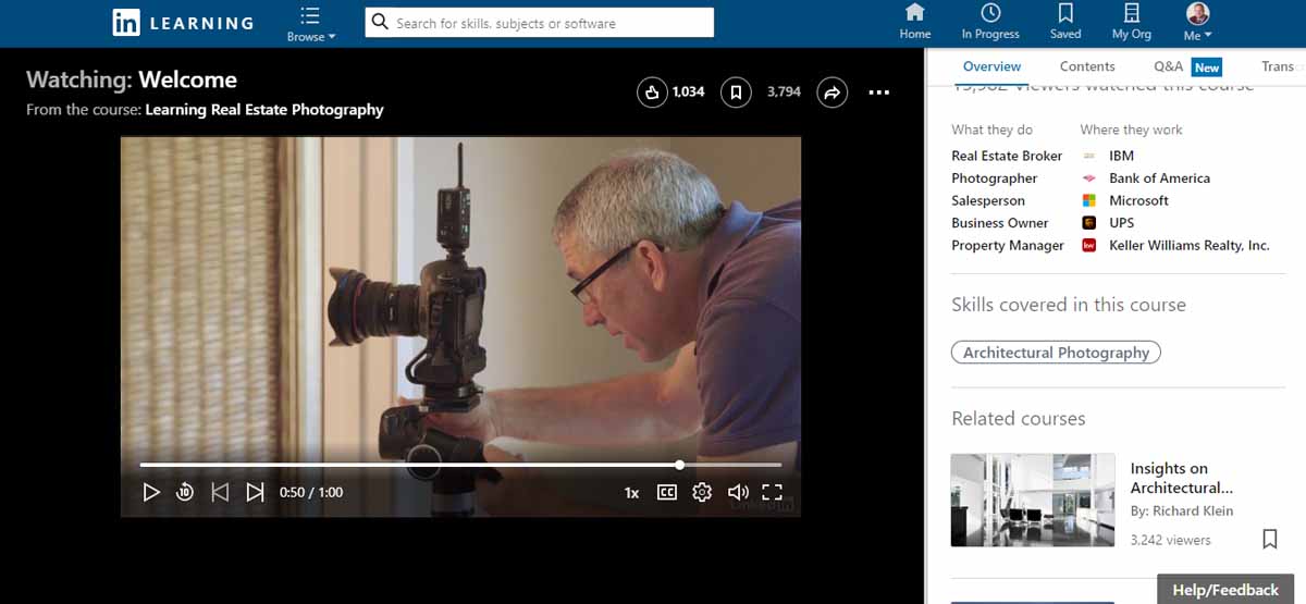 learning real estate photography linkedinlearning