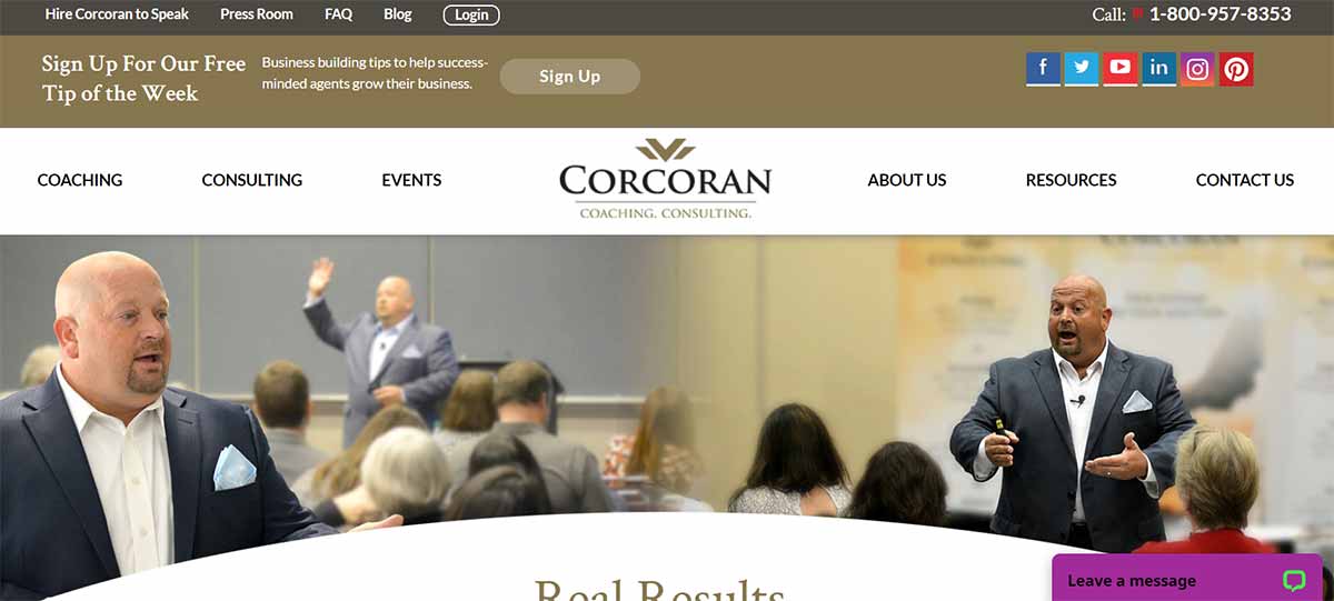 corcoran coaching homepage