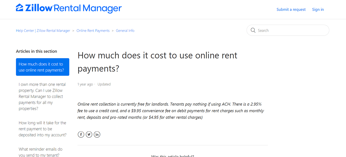 zillow rental manager pricing