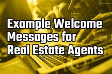 example welcome messages for real estate agents