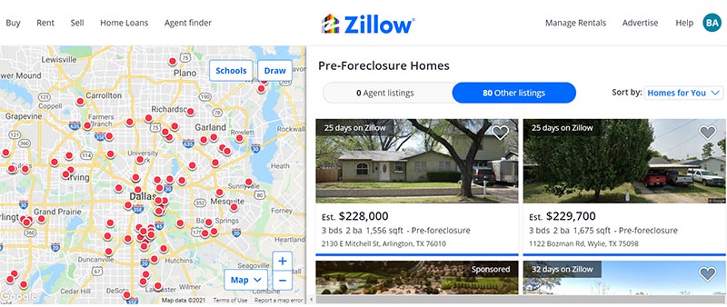 zillow pre-foreclosures