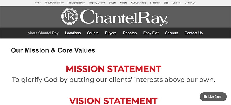chantel ray mission statement 2022