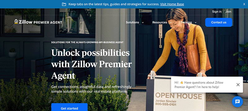 zillow premier agent homepage