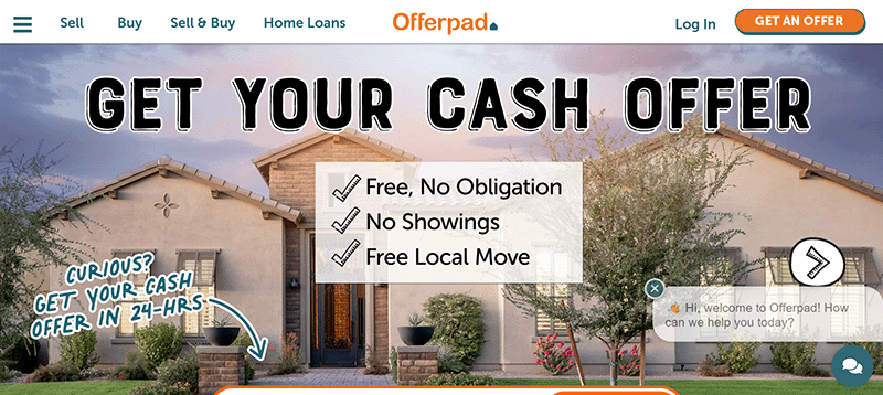 offerpad cash offer landing page
